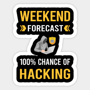 Weekend Forecast Hacking Hack Hacker Sticker